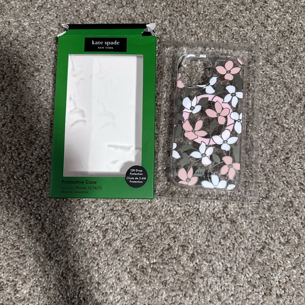 Kate Spade Floral iPhone Case - Pink and Black